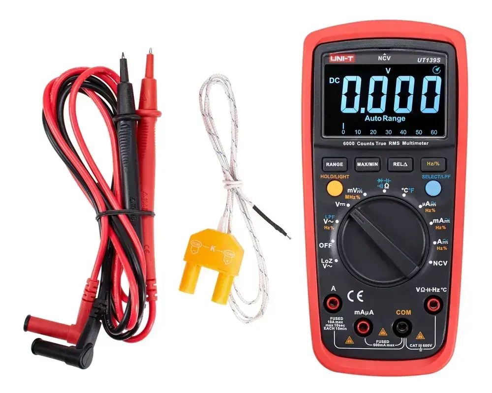 Мультиметр UT139S UNI-T оригинал автомат емкость температура частота NCV True RMS инверсный дисплей