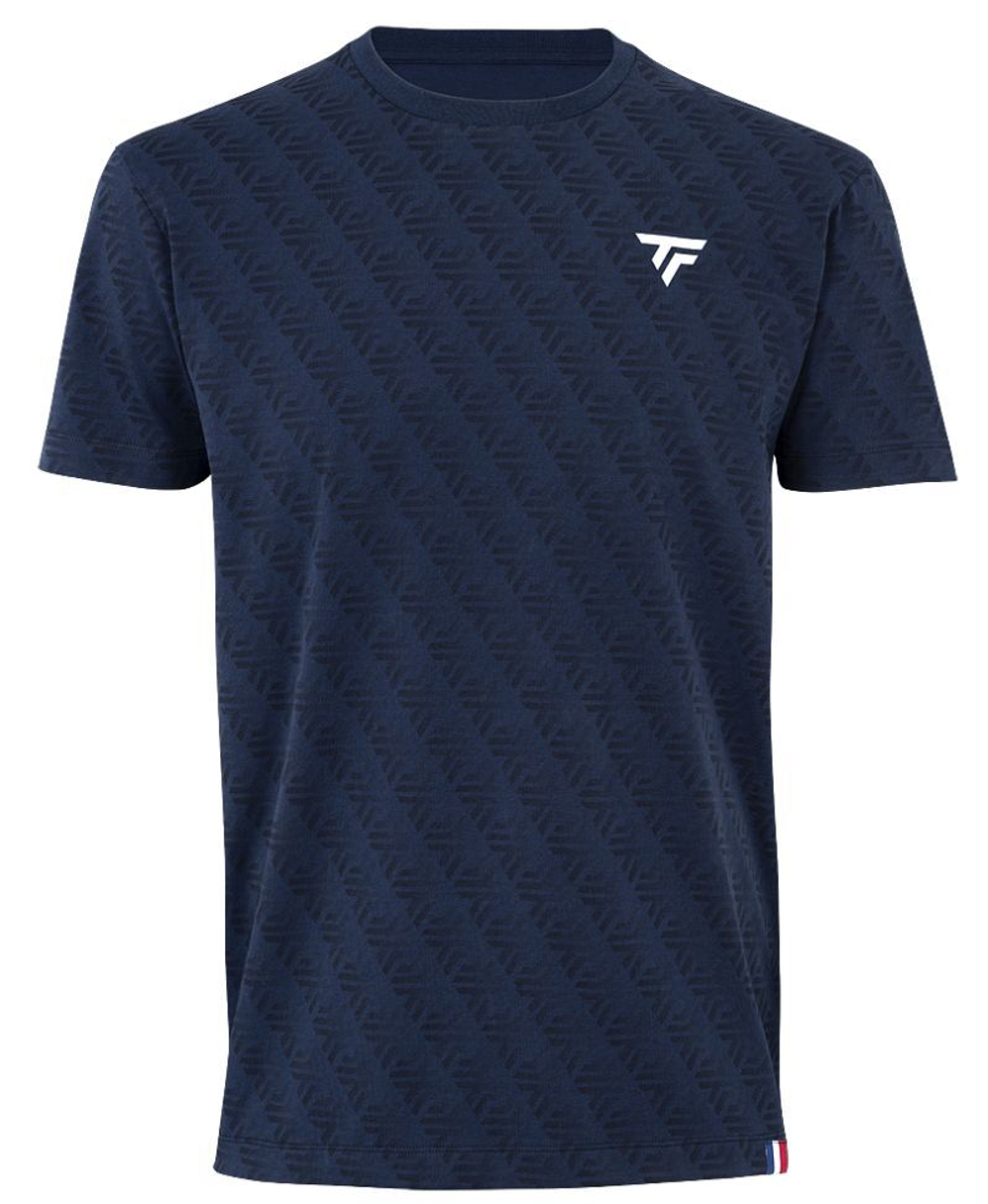 Мужская теннисная футболка Tecnifibre Graphic Stretch - небесный