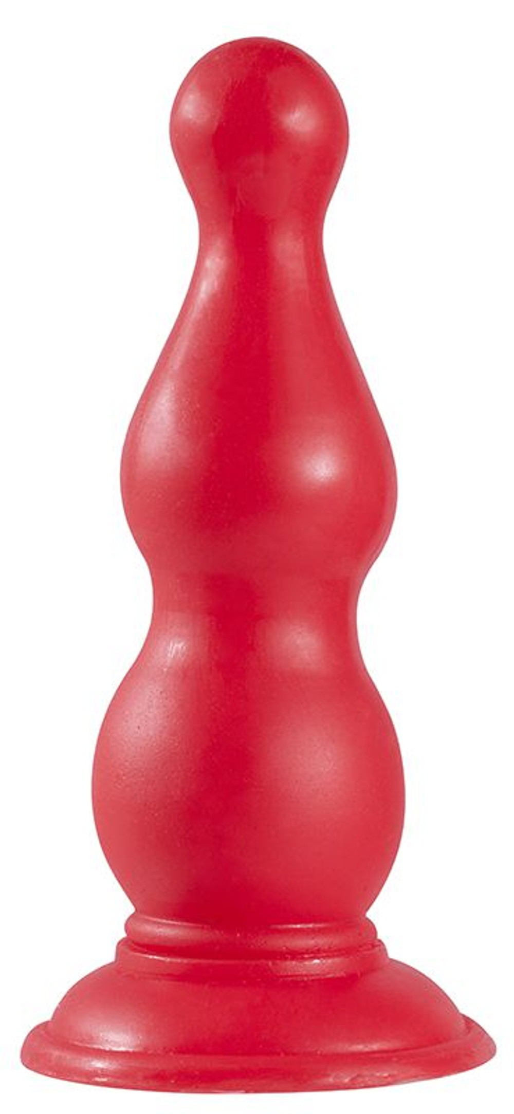 Красная анальная пробка с кончиком-шаром MENZSTUFF PAWN PROBE - 15 см. (Цвет: красный)