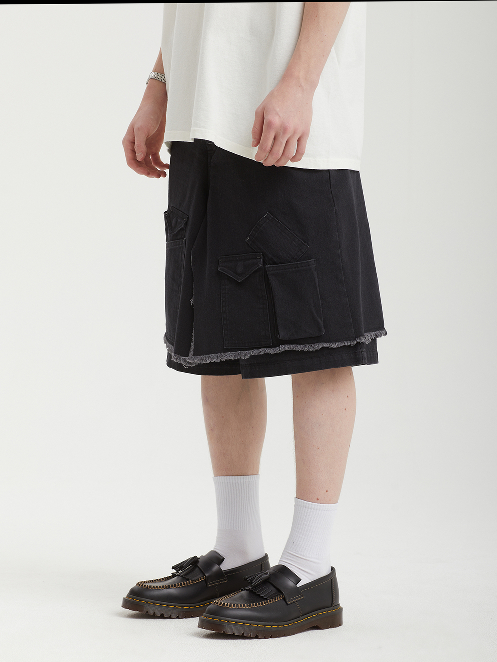 Мужские Шорты Washed Layered Cargo Skirt