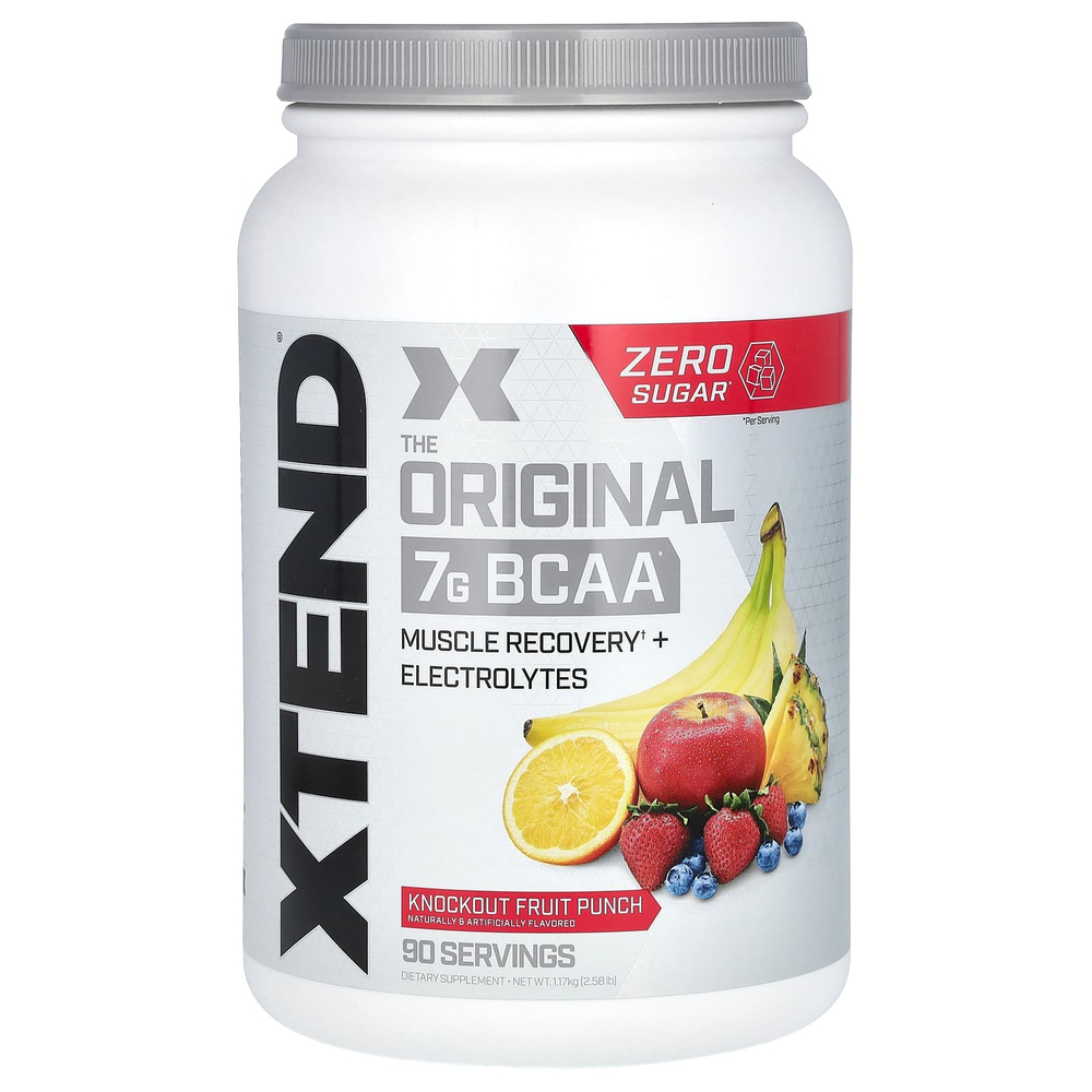 XTEND, The Original 7 г BCAA, со вкусом фруктового пунша, 1,17 кг (2,58 фунта)