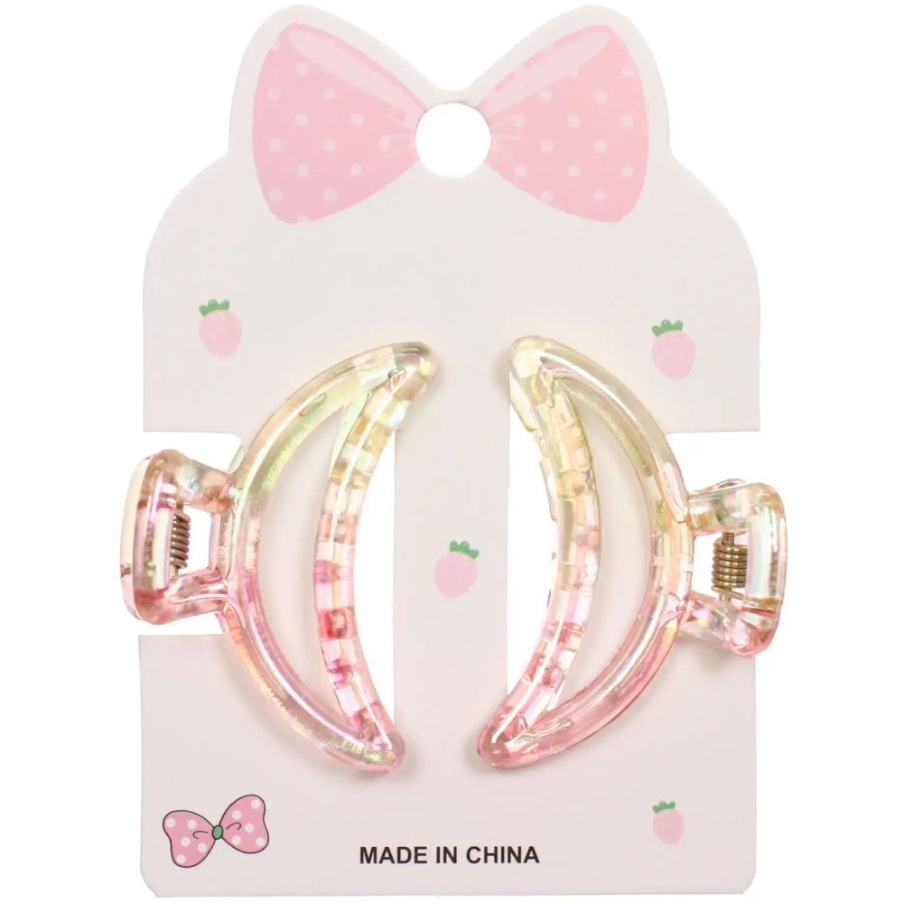 Заколки-крабы для волос 2шт «Мон Ляруш», классика, микс 6 цветов, 4,5см (Блистер)