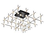 Потолочный светильник Molecular 36 black/gold