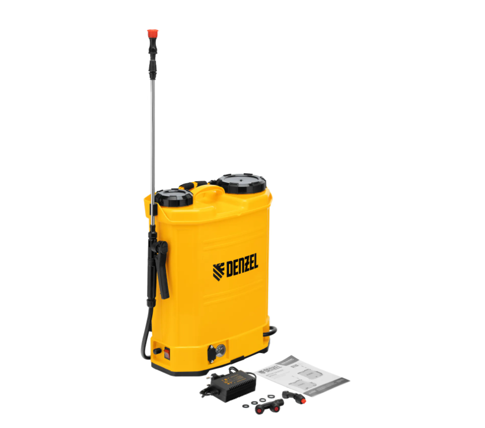 Опрыскиватель ранцевый аккумуляторный DENZEL D-16LA, 16 л, щелочной акк, 12 В, 8 Ач