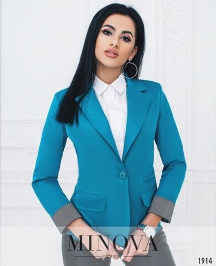 Пиджак 1001-бирюза Minova