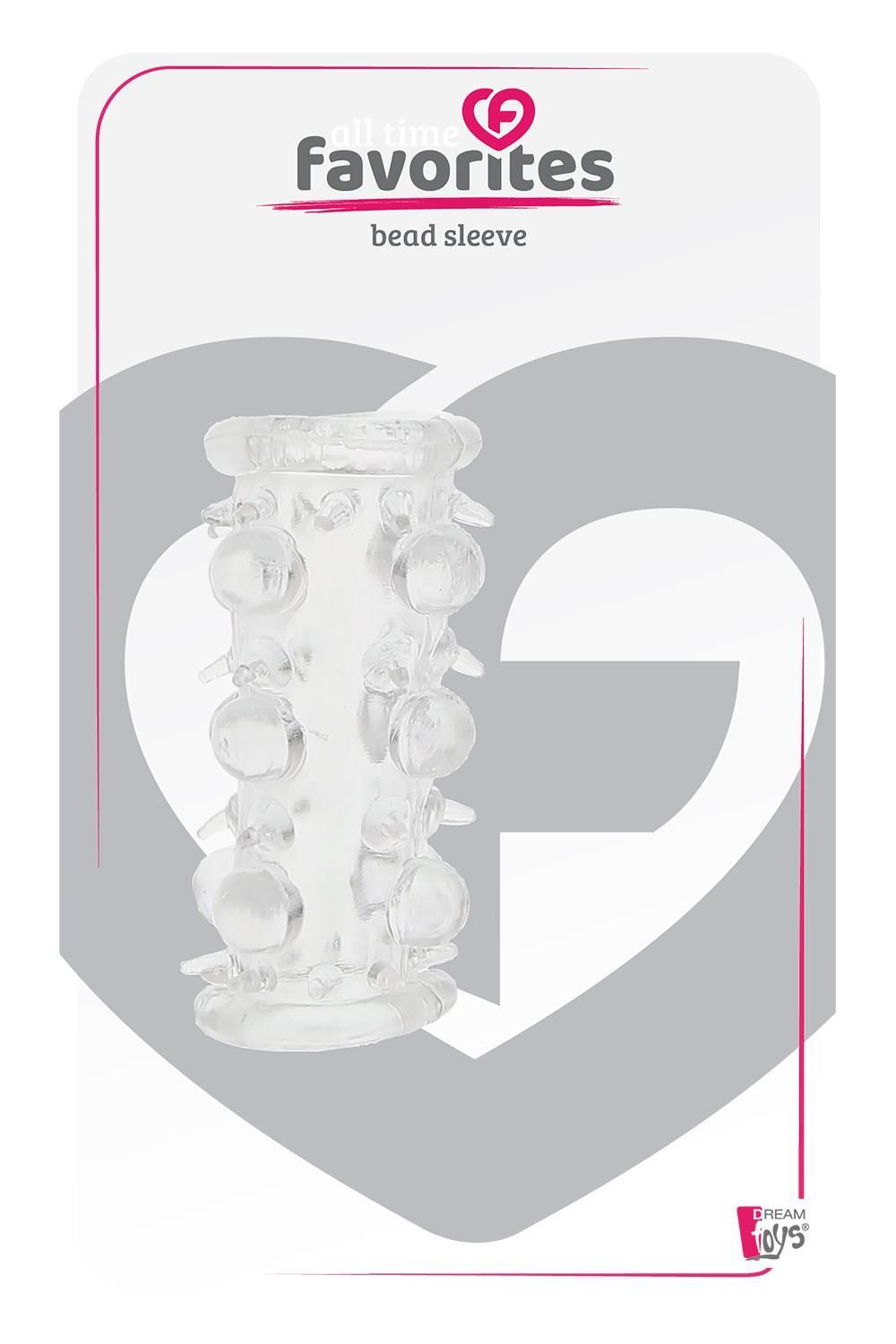 Прозрачная насадка на пенис с шипами и бугорками Bead Sleeve