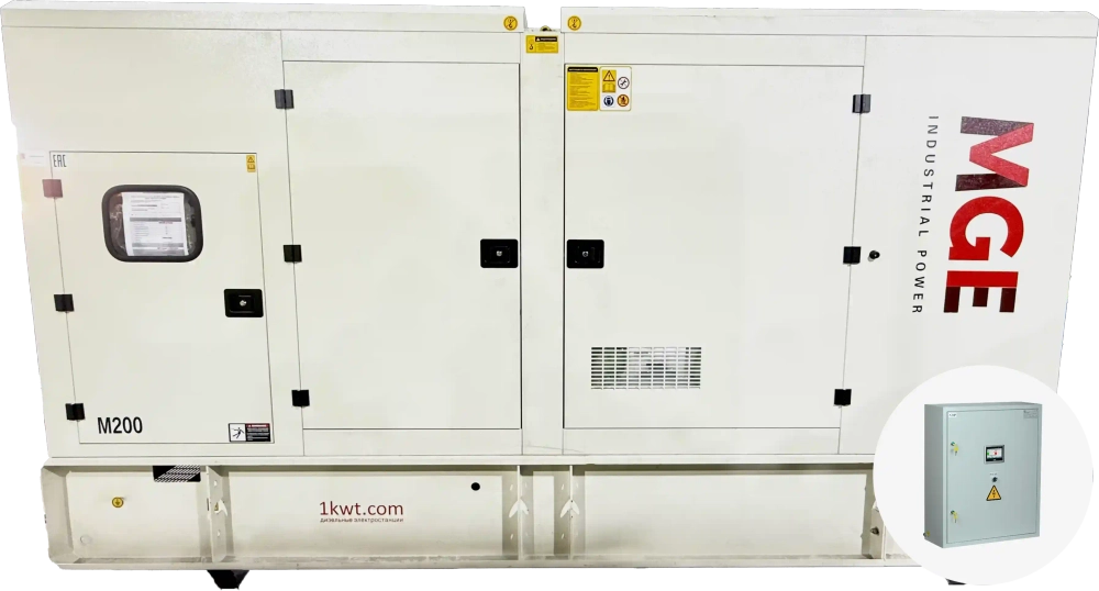 Дизельный генератор MGEp200YI в кожухе с АВР