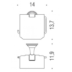 Бумагодержатель с крышкой Colombo Hermitage B3391 хром