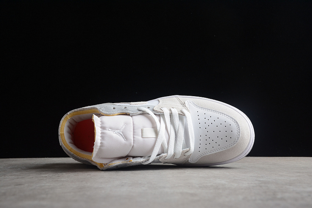 Cream white air jordan 1 top