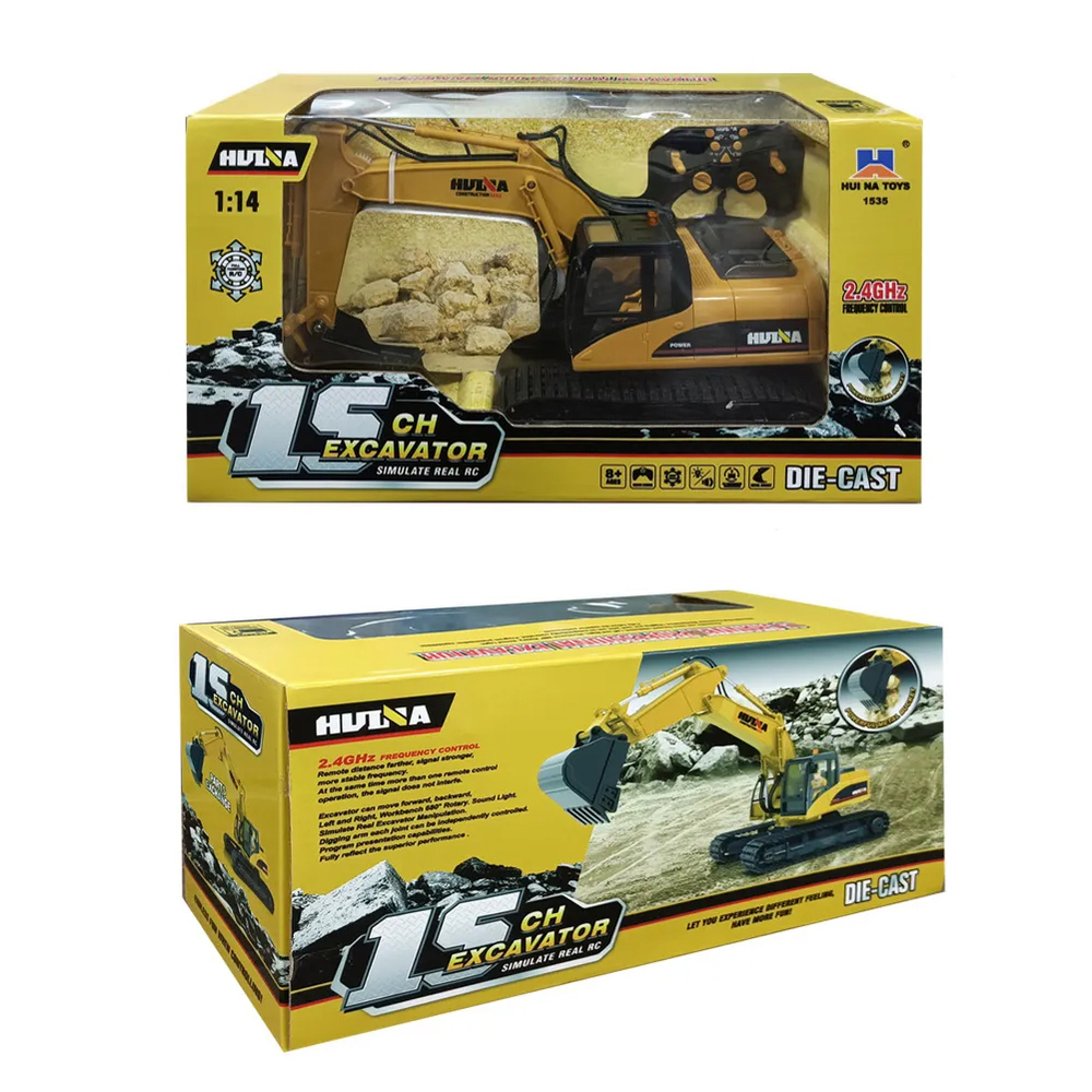 Радиоуправляемый экскаватор HUI NA TOYS масштаб 1:16 HN1535