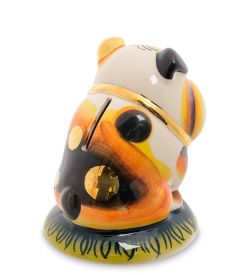 ГЛ- 448 Копилка «Собака Тузик» золото (Гжельский фарфор)