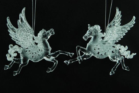 Украшение Лошадка 12 см, цвет серебро, 2 вида,цена за 1 шт, (150073)