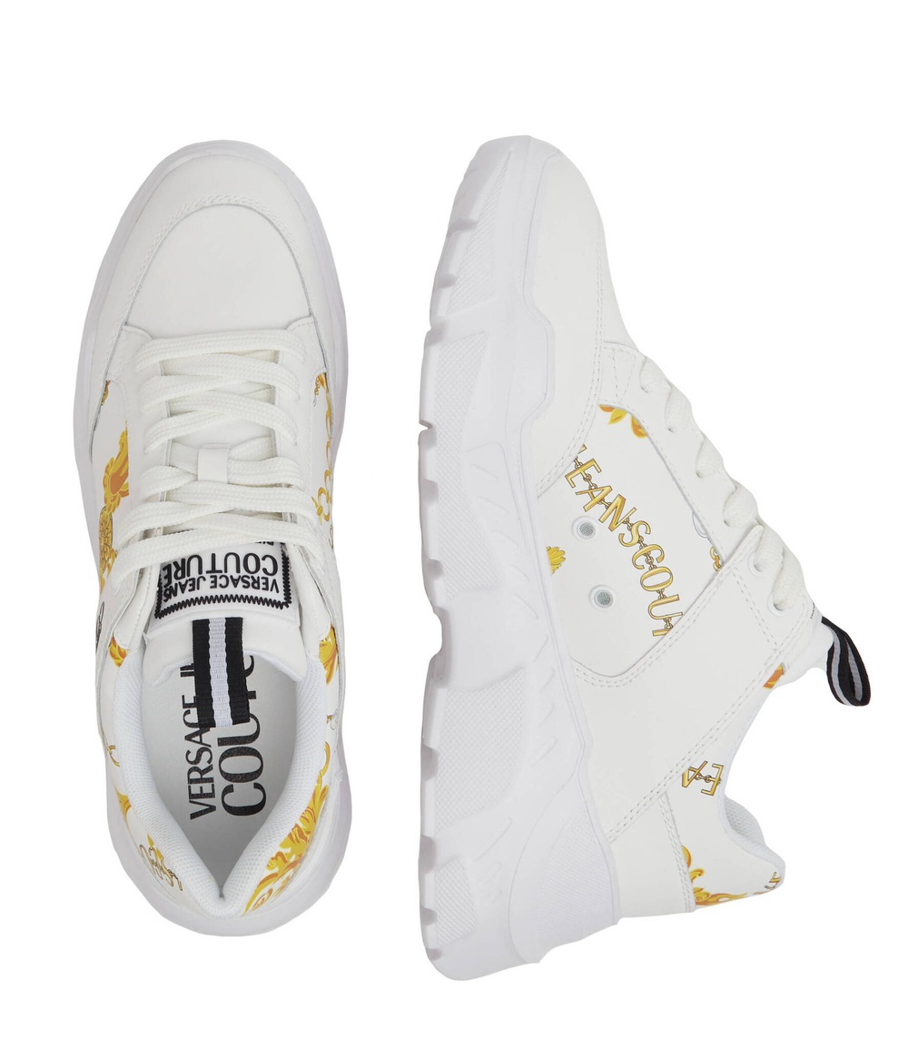 Кожаные кроссовки Versace Jeans Couture - белый(75YA3SC2ZP324)