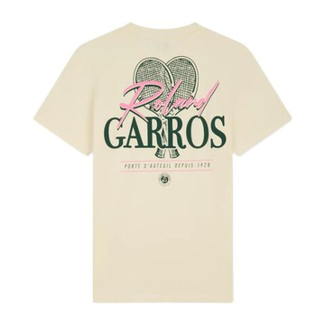 Мужская теннисная футболка Roland Garros Rackets - ecru
