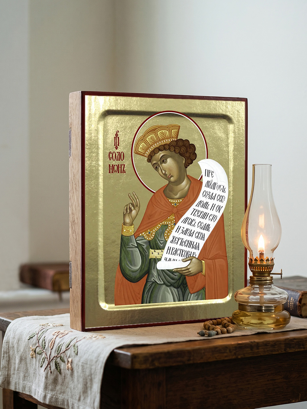 Икона Соломона, пророка на дереве: 125 х 160 (Синопсисъ)