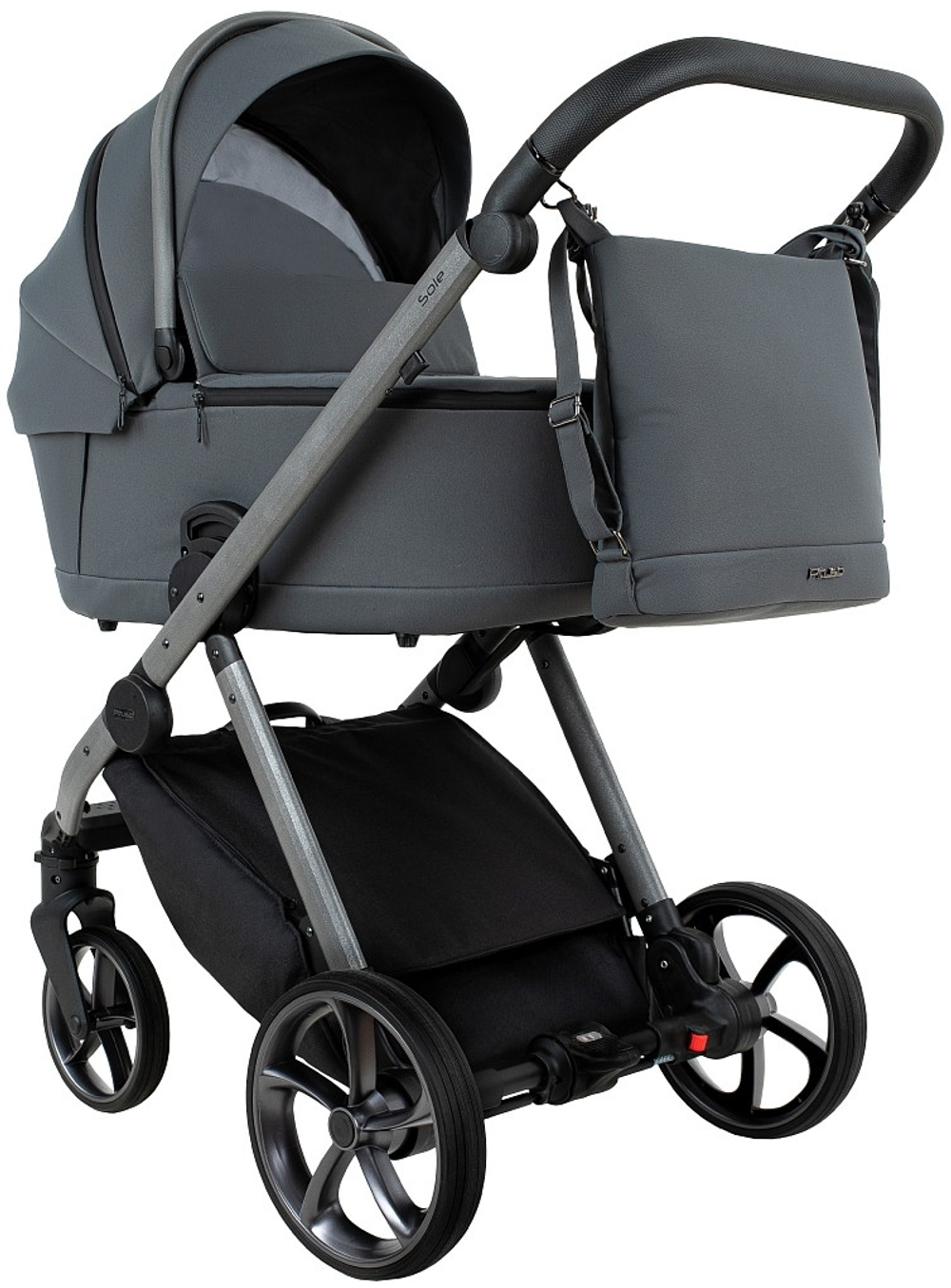Детская коляска Pituso Sole 3 в 1 с автокреслом Santiso Pro Black PMPT/021 Grey