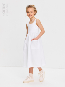 Сарафан из хлопка с бантом на спинке