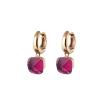 Серьги Qudo Firenze light fuchsia 300305 R/RG