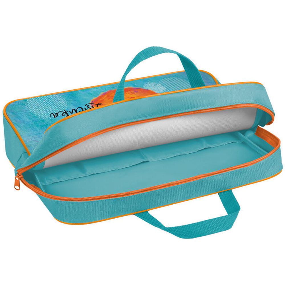 Папка с ручками А4, Berlingo Little Fox, широкая, ткань, молния