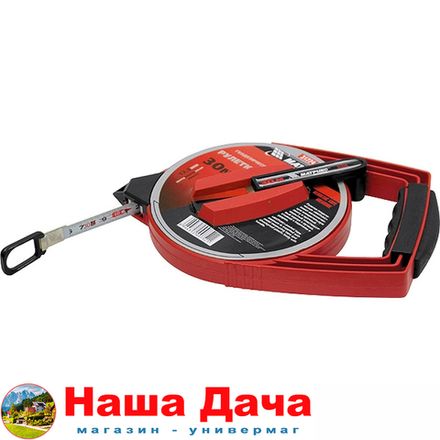 Рулетка геодезическая, 30 м х 12,5 мм, металлическая лента, закрытый корпус Matrix Master