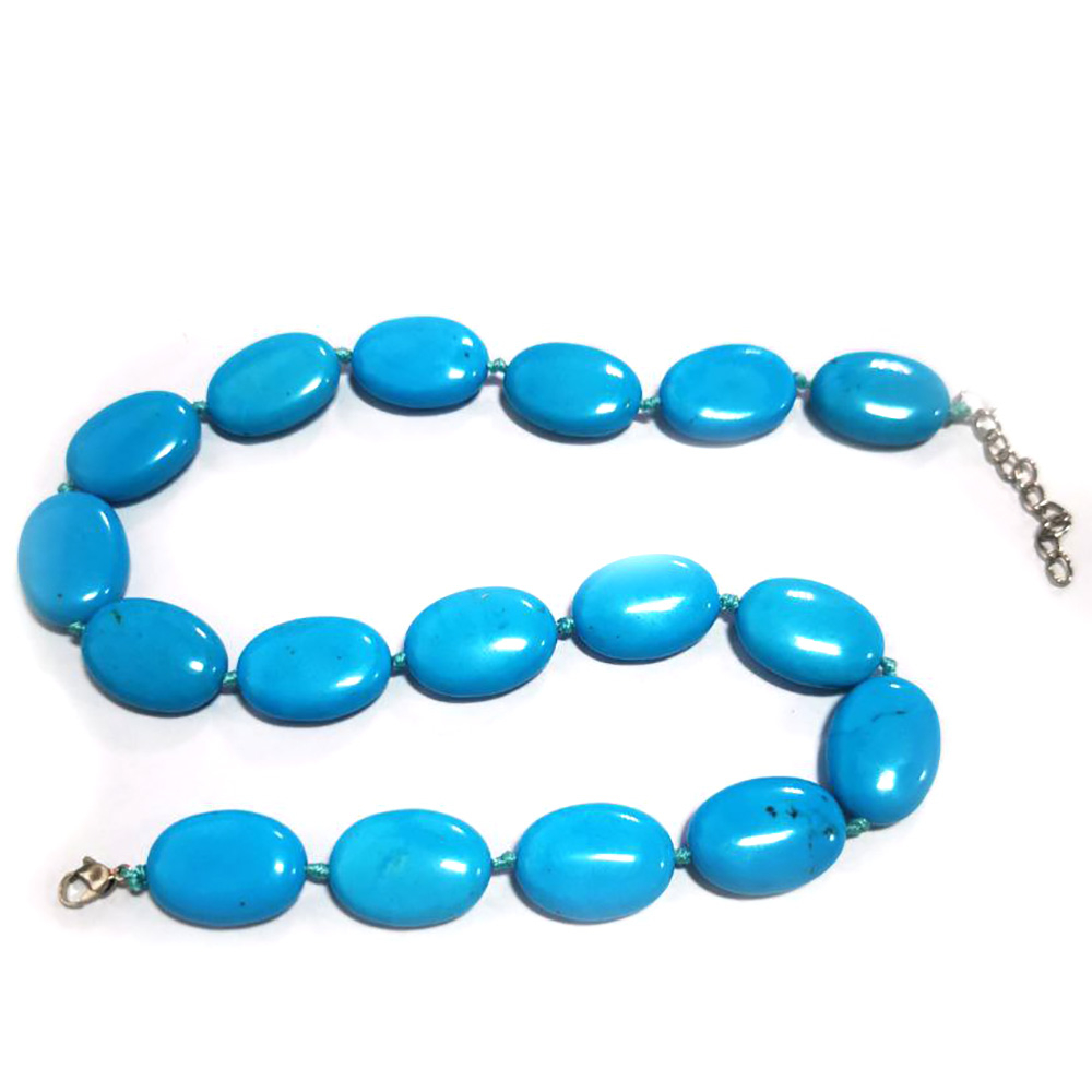 Бусы "Овалы" бирюза(имитация) асс.