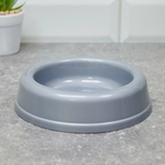 Миска для животных 0,2л круглая d146мм, серебристая, №3