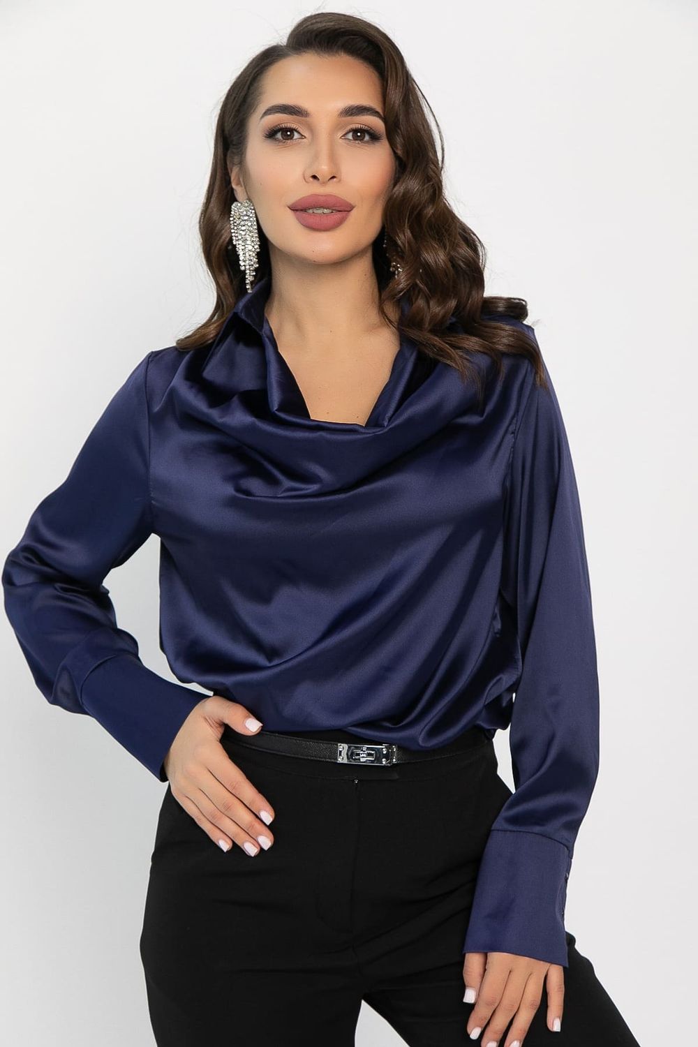 Блуза Шелковая сказка (сапфир) Б14381-34М LT Collection