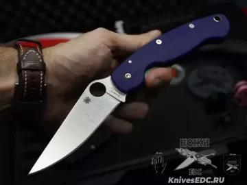 Складной нож Spyderco Military 36GPDBL c клинком из стали CPM-S110V, рукоять G10