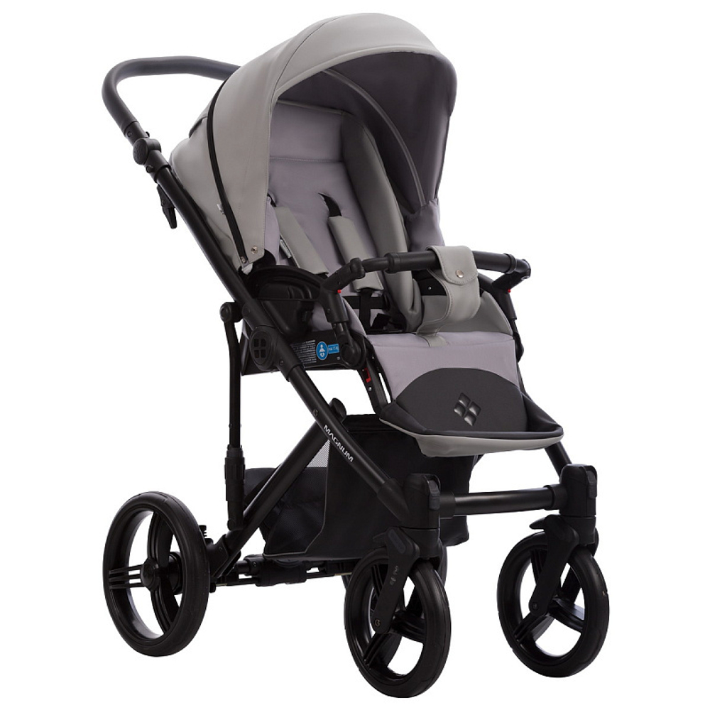 Детская коляска Bebetto Magnum Prima 3 в 1 с автокреслом Avionaut Cosmo 02 св.серая кожа