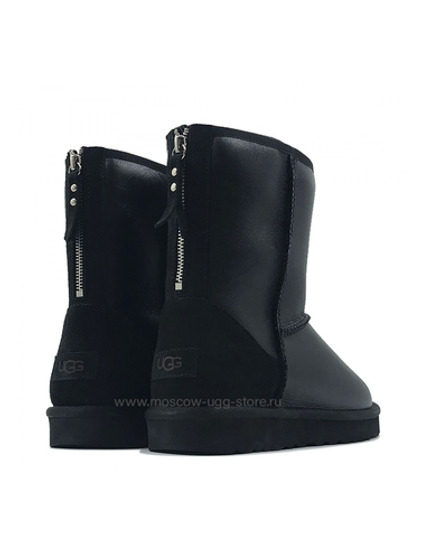 MEN CLASSIC SHORT METALLIC ZIP Black