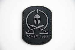 Шеврон Molon Labe мечи 3D PVC. Чёрный