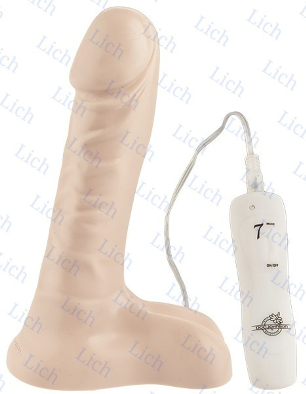 Телесный вибропенис с 7 функциями и выносным пультом