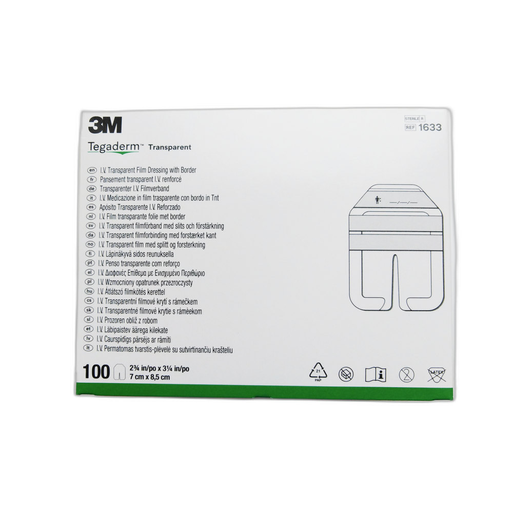 Tegaderm I.V. - наклейка для фиксации катетеров (1633)