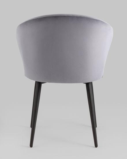 Стул с подлокотниками Codo велюр серый