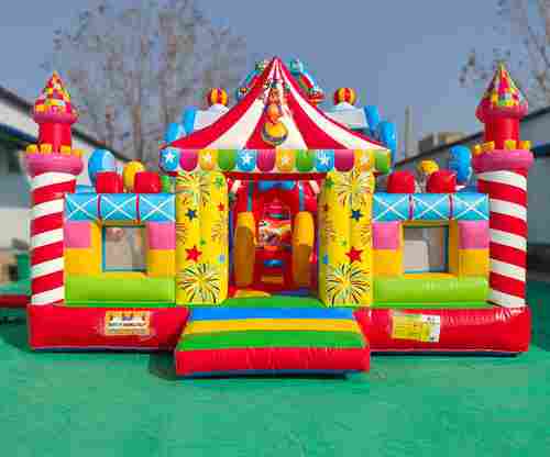 Коммерческий надувной батут два модуля «Парк развлечений 4» 12*6*7 м