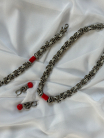 HMG 1131 Коралл Серьги Византия арт.0950