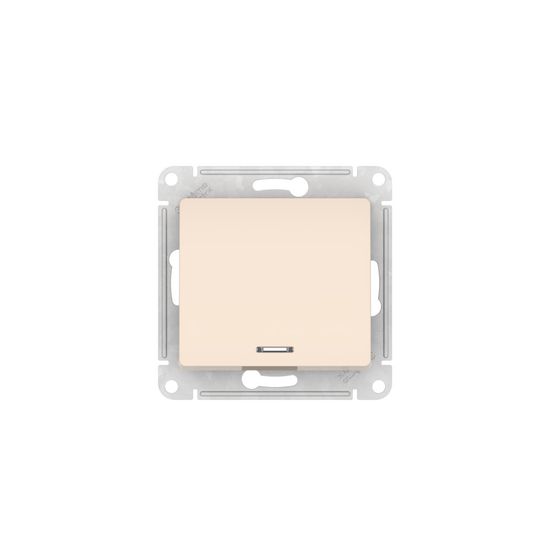 Выключатель 1-кл. Glossa (сх. 1а) 10AX с подсветкой быстрозажим. клем. механизм беж. SE GSL000213S