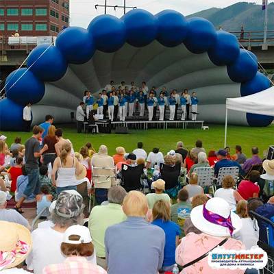 Надувная сцена ракушка «Морская волна», 16×8×8 м