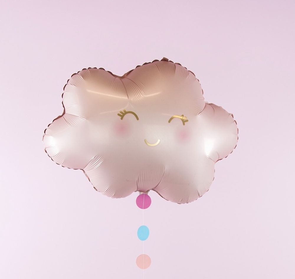 G Шар фигура Облако розовое сатин" 24"/61 см (БГ-30) 