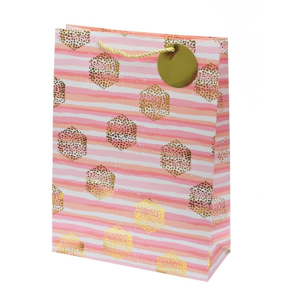 GAEM Пакет подарочный L (бумага 210г/м2, блок 12шт), L30 W12 H40 см, 4в.