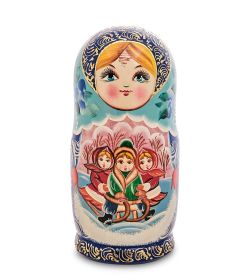 МР-25/ 06 Матрешка 5м «Детвора на санках»