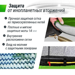 Батут unix line 12 ft ufo green