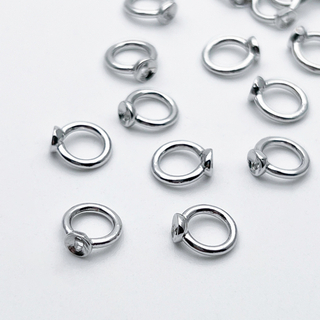 Протектор-концевик, цвет серебро (родий), размер 7 мм, цена за 1 шт