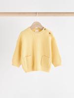 Вязаные свитер и брюки в комплекте для малышей Next Q94-942, Желтый