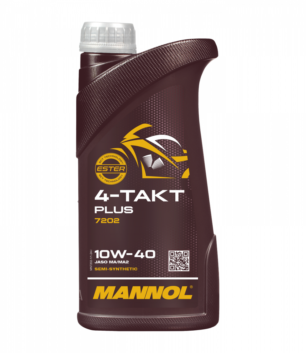 Моторное масло для 4Т-двигателей Mannol 4-Takt Plus 10W-40, полусинтетическое, 1 л