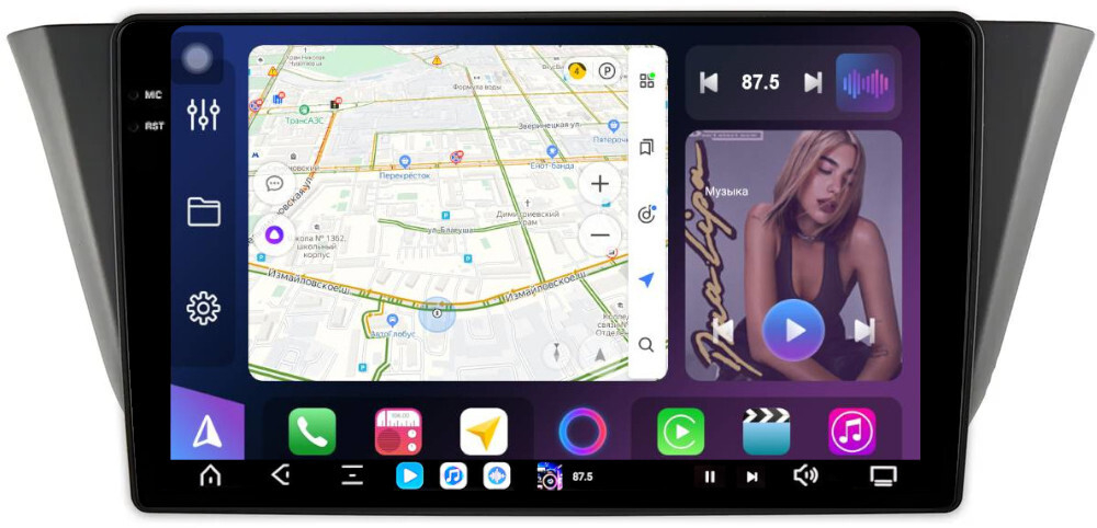 Магнитола для Iveco Daily 2015+ - FarCar XXL3004M монитор 9.5" 2K QLED на Android 14, TS20, 8+256Гб, CarPlay, 4G SIM-слот