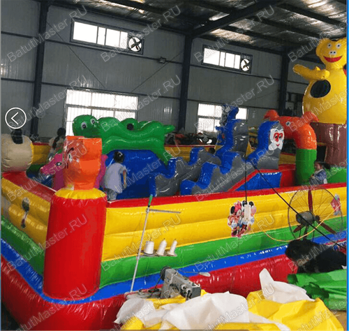 Коммерческий надувной батут "Озорные свинки"