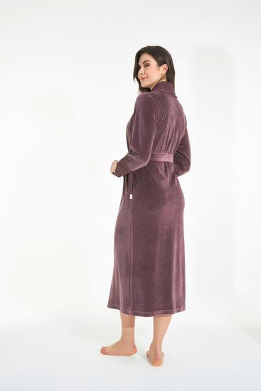 0511 Халат женский велюровый Nusa Niki Kadife с воротником