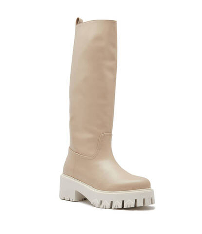 Кожаные офицерские сапоги Patrizia Pepe - кремовый(8Y0028 L011)