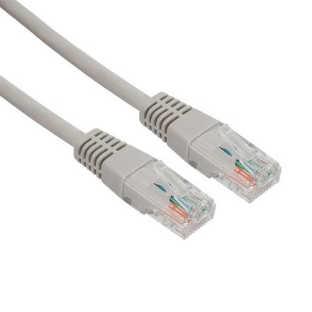 Шнур коммутационный патч-корд U/UTP RJ45-RJ45, CAT 5e, LSZH серый, 3м REXANT